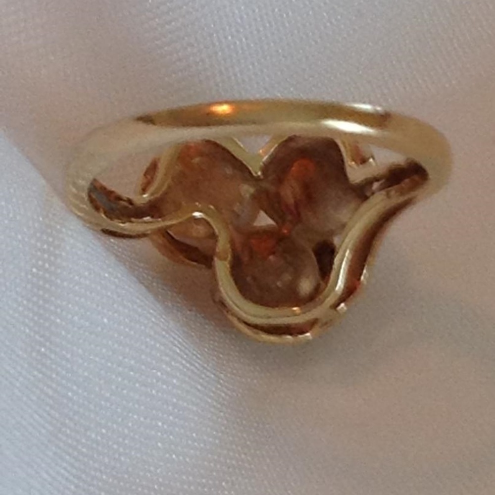 💲SALE💲Genuine Cultured Freshwater White 6mm Pearl Diamond Accent 10K Ring - Picture 4 of 8